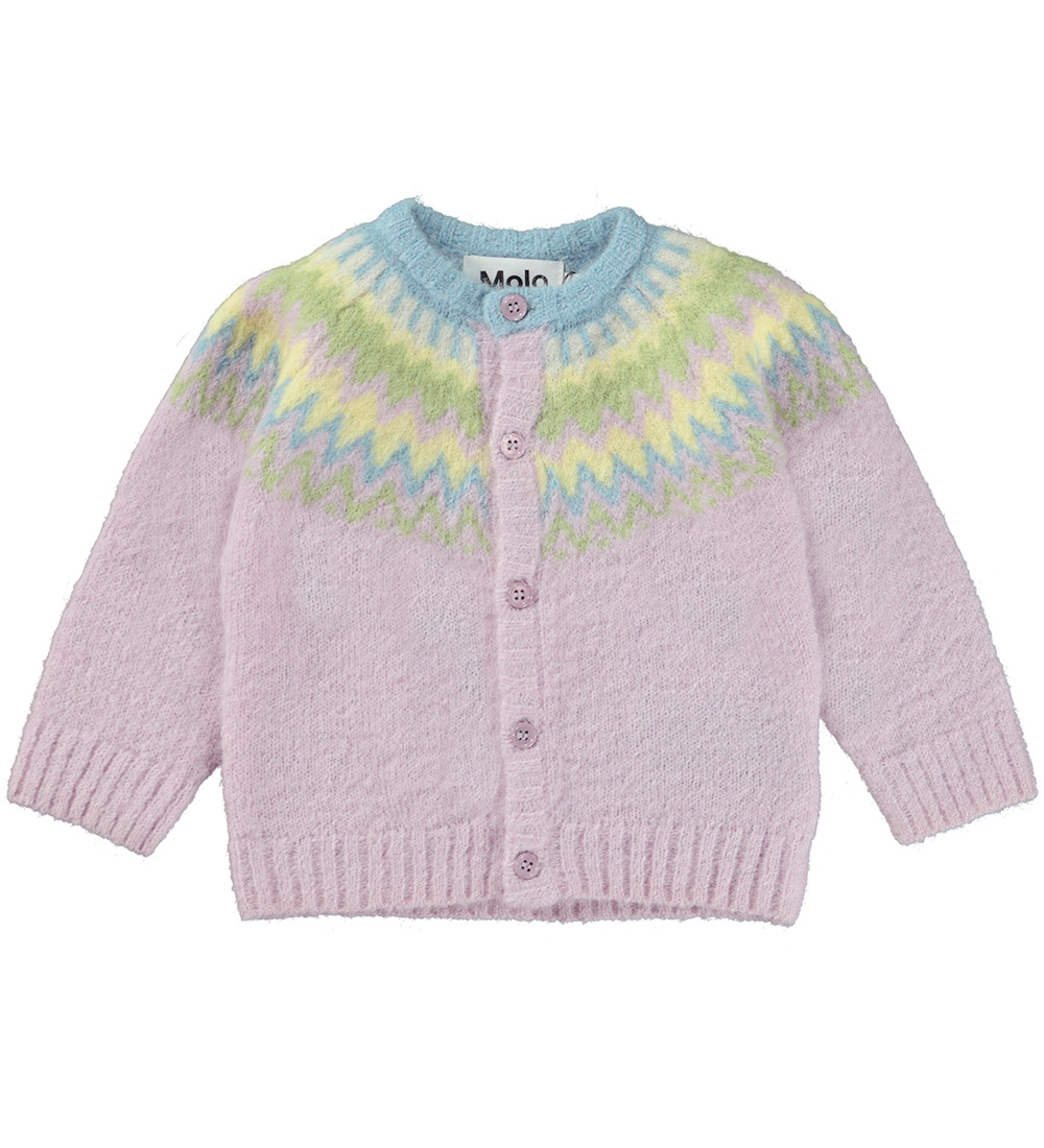 Molo Cardigan - Ull/Polyester stoff - Bay - Alpine Glow