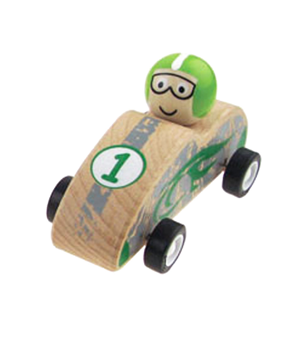 by ASTRUP Race Car - Pull Back - Wood - Green