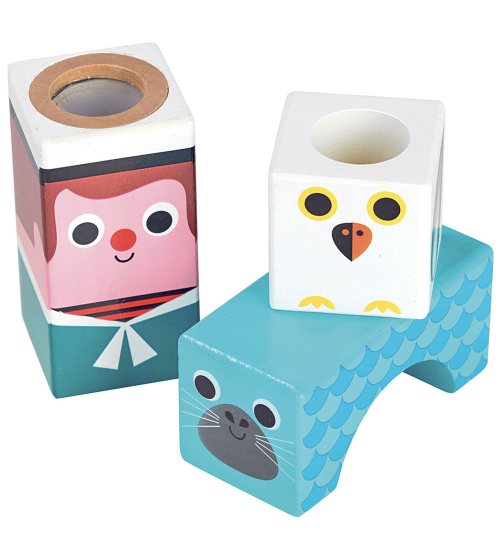 Vilac Building Blocks w. Sound - Wood - The sea