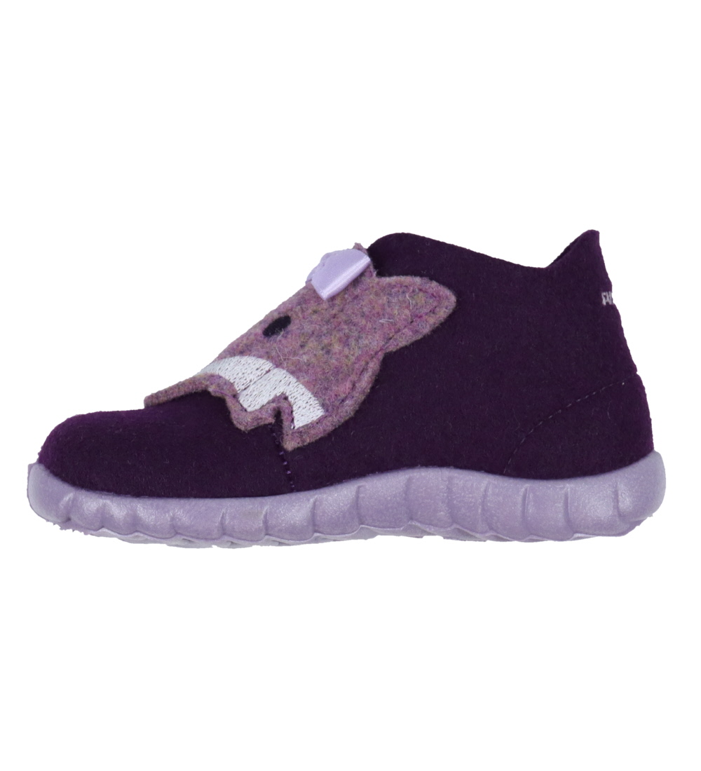 Superfit Slippers - Wool - Purple w. Fox