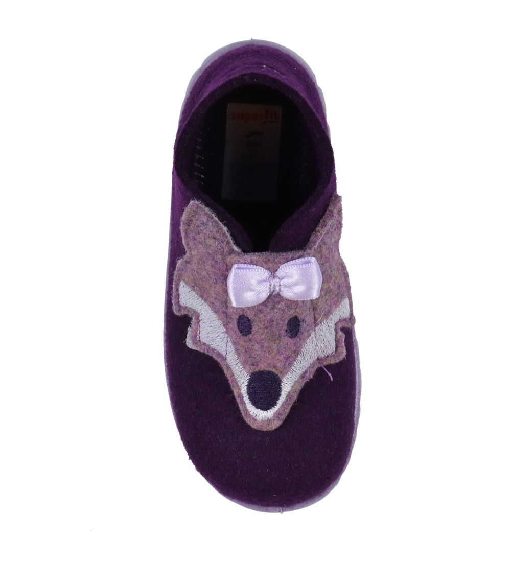 Superfit Slippers - Wool - Purple w. Fox