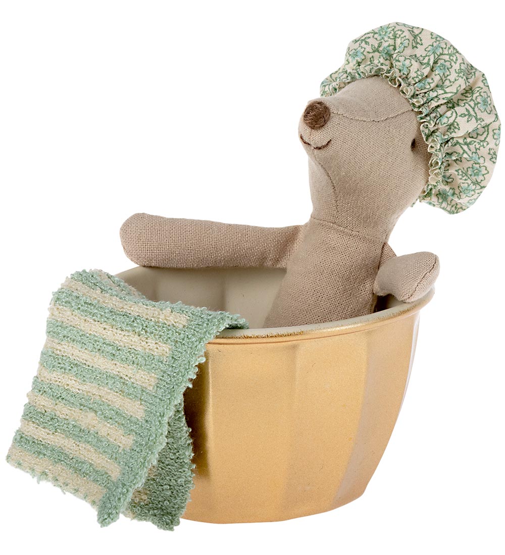 Maileg Maus - Große Schwester - 9 cm - Wellness-Maus m. Badewann