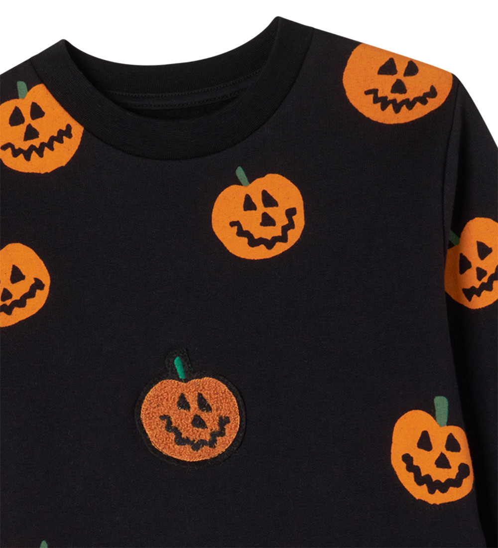 Stella McCartney Kids Sweatshirt - Black w. Pumpkin