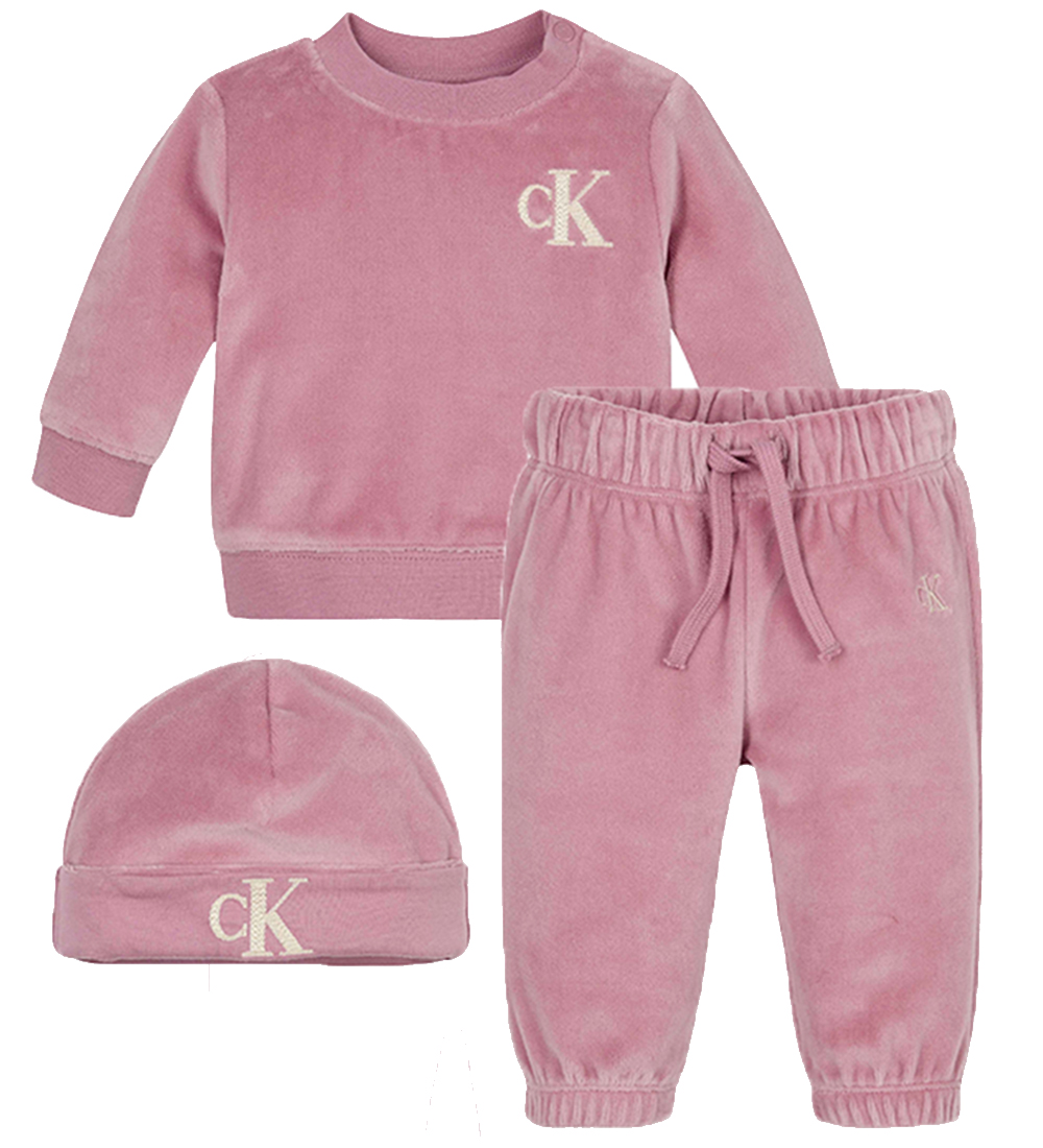 Calvin Klein Geschenkbox - Hosen/Bluse/Mütze - Velours - Foxglov