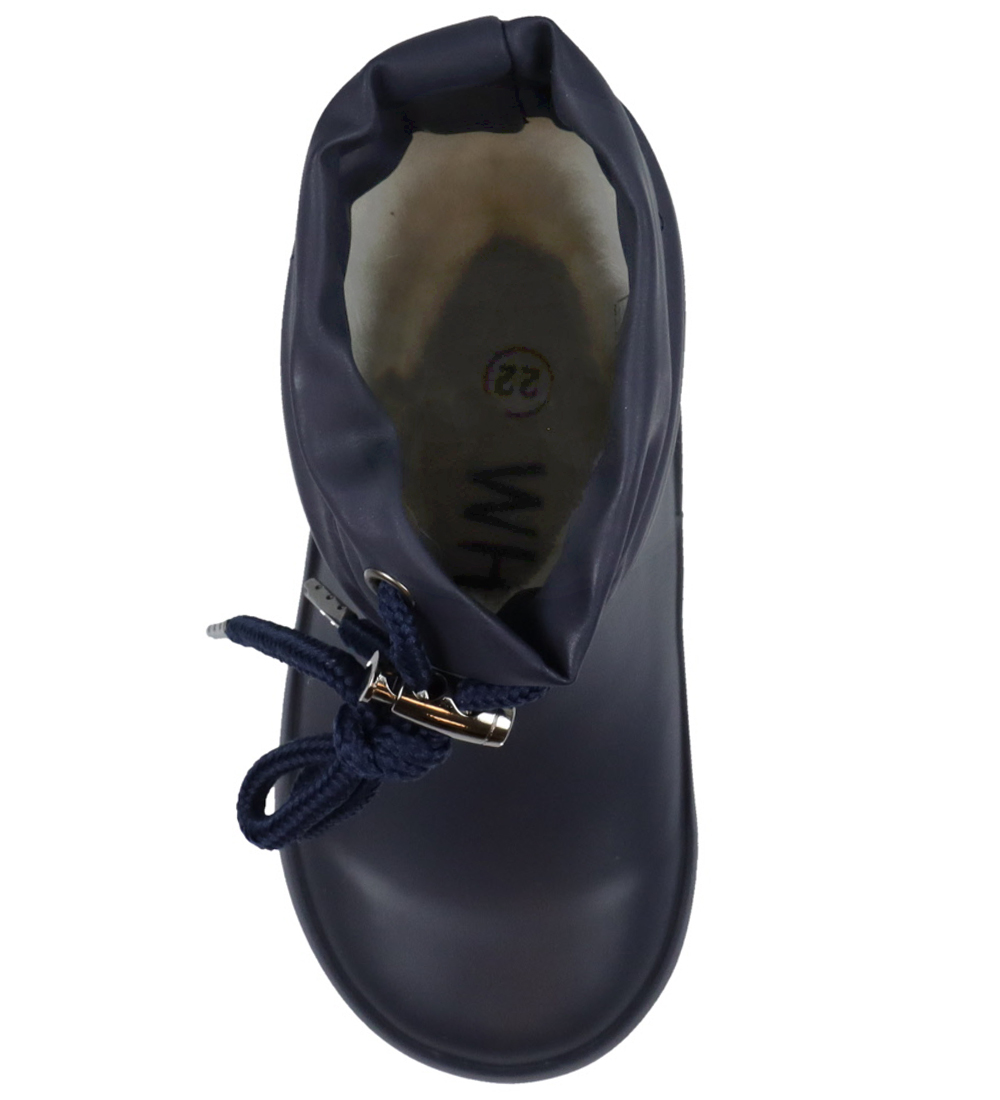 Wheat Rubber Boots w. Lining - Solid - Navy