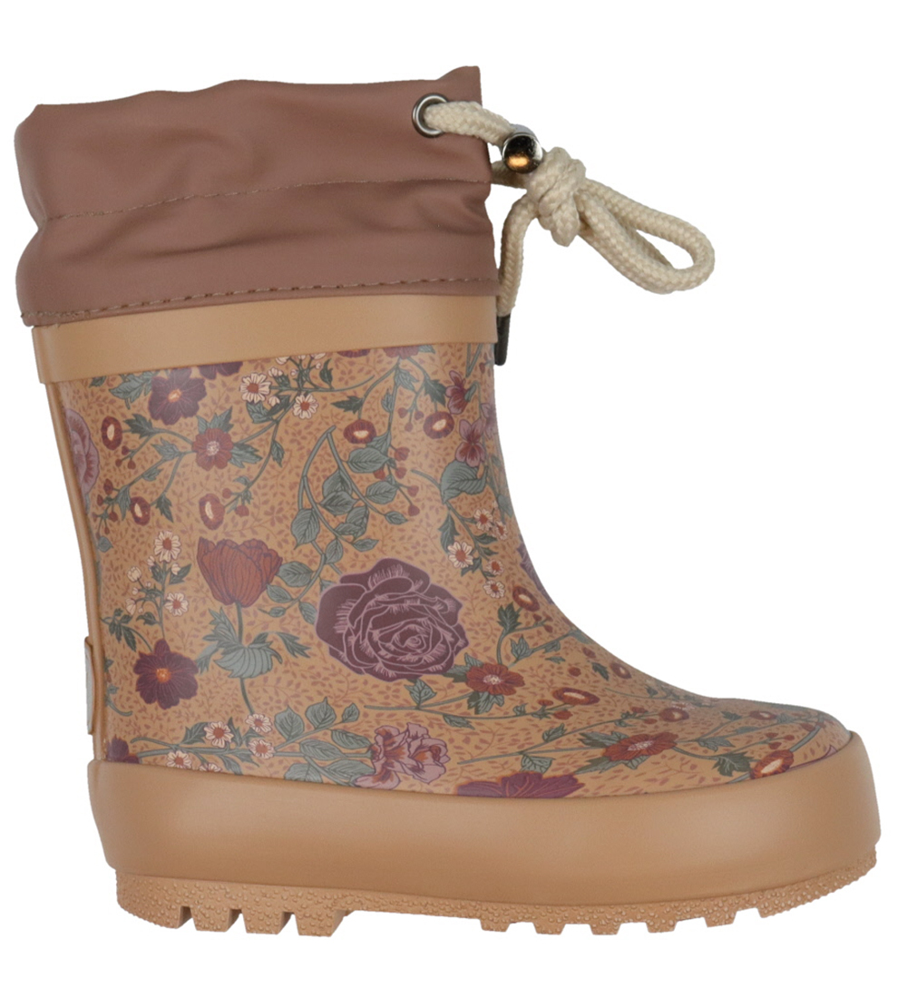 Bottes en Caoutchouc avec Doublure Wheat - Imprimé - Rose Down F