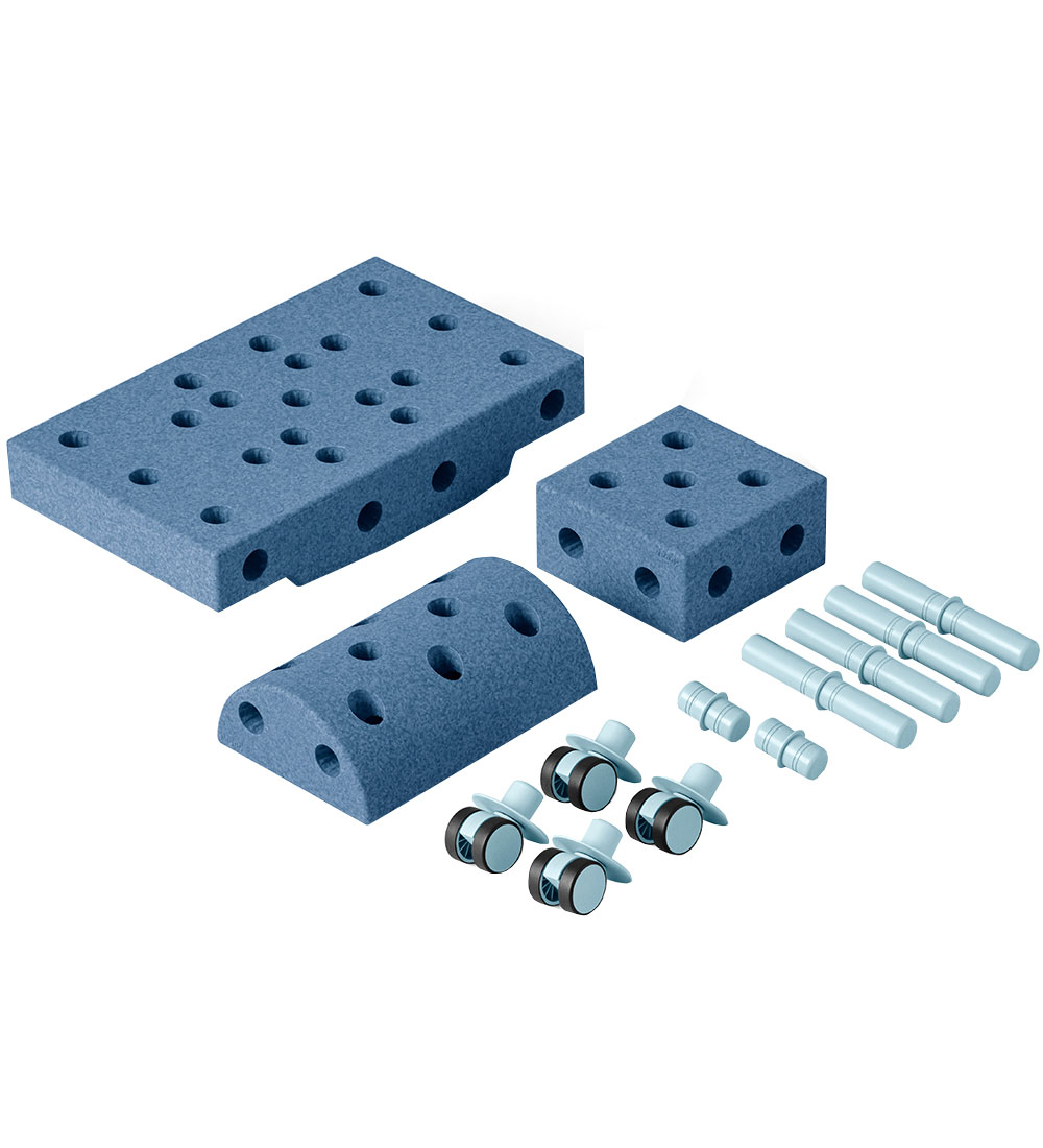 MODU Curiosity Set - 14 Parts - 50x30x20 cm - Deep Blue/Sky Blue