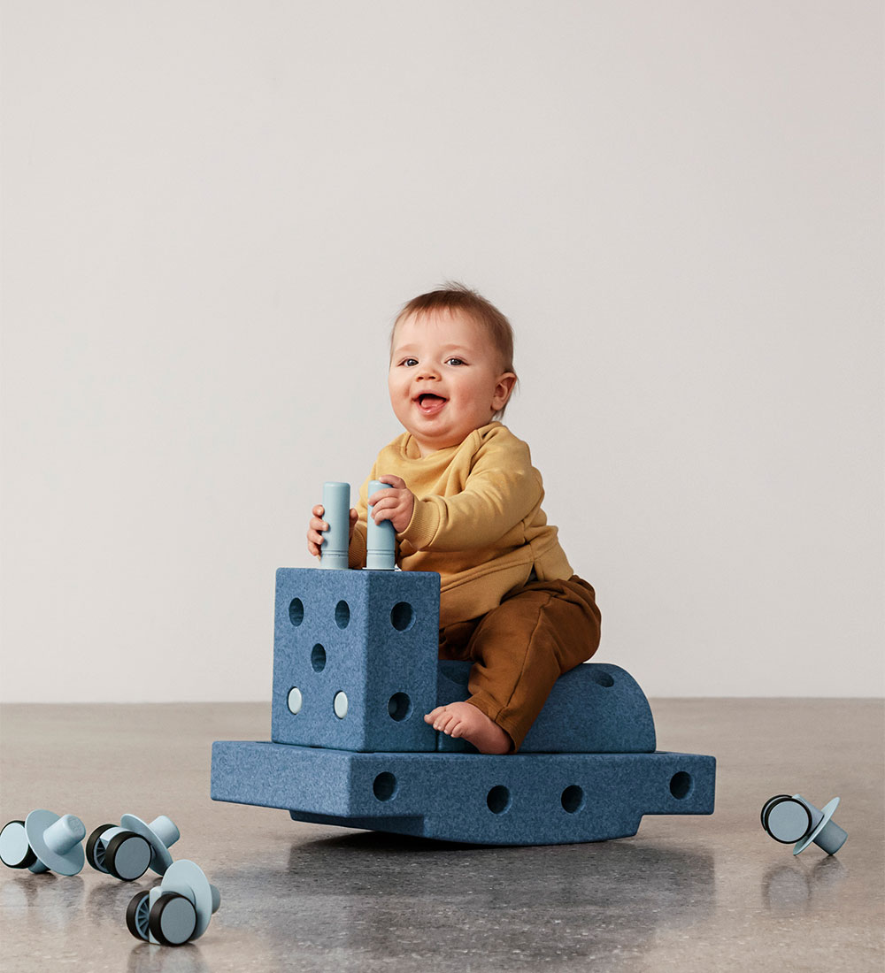 MODU Curiosity Set - 14 Parts - 50x30x20 cm - Deep Blue/Sky Blue