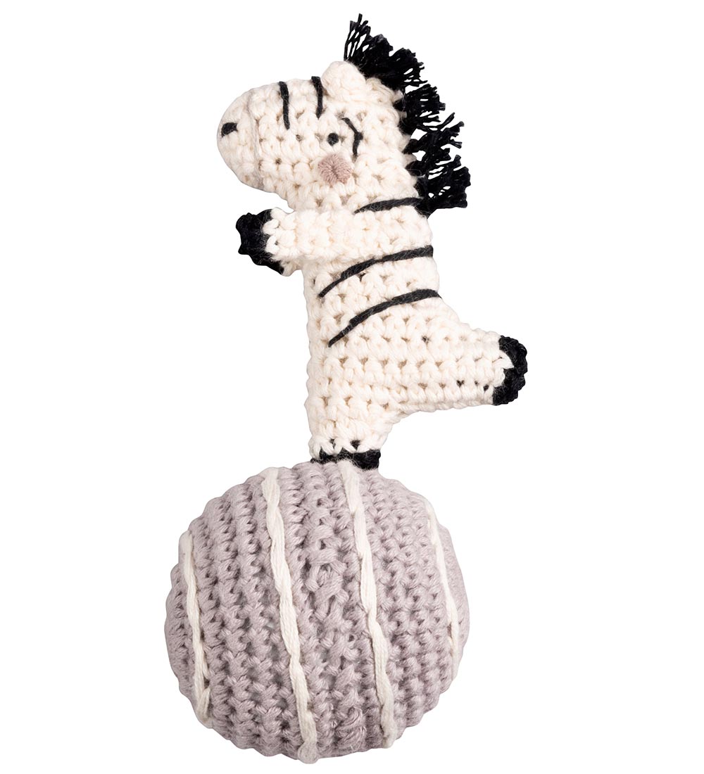 Sebra Rattle - Crochet - 14 cm - Zebra
