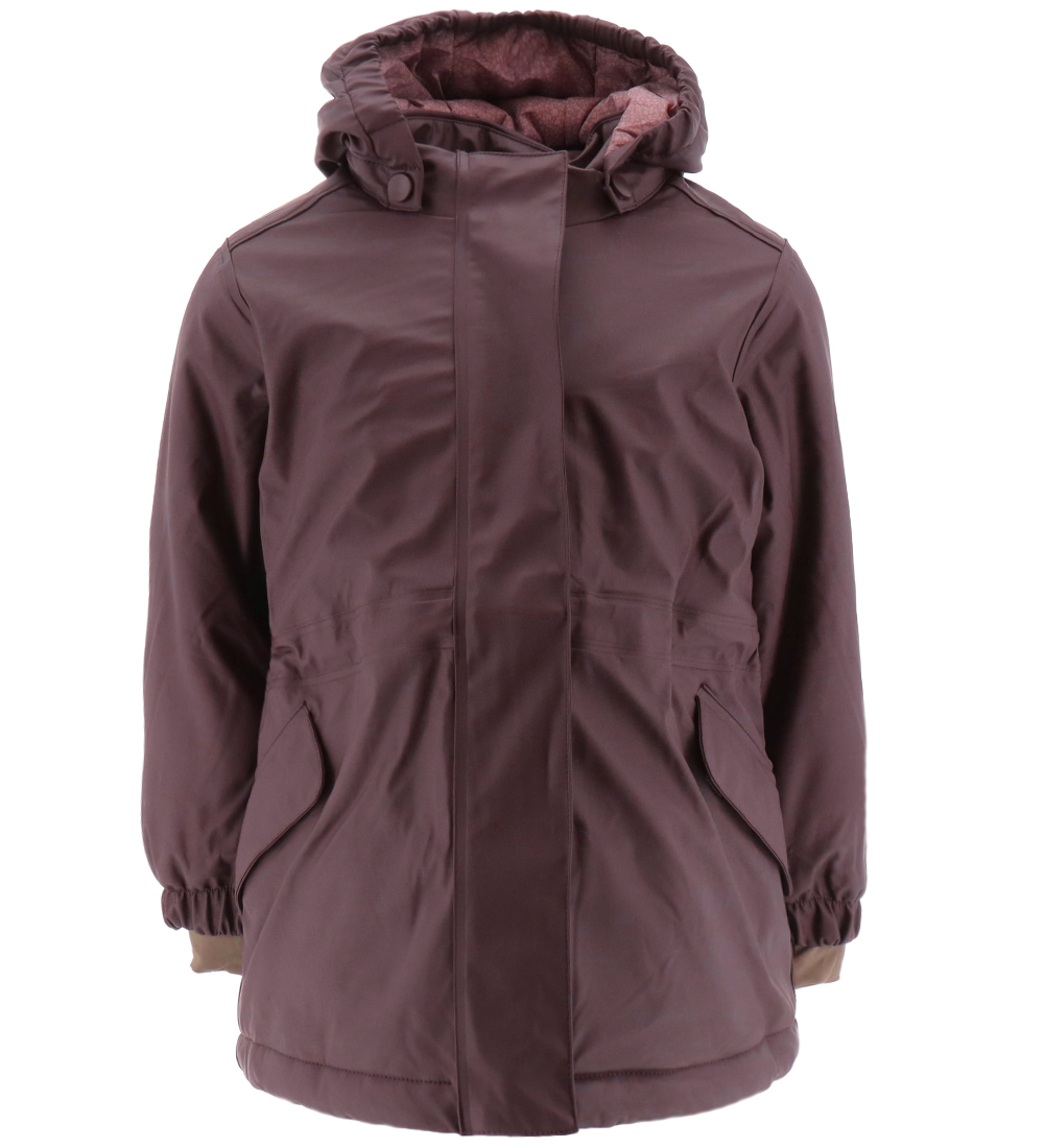 Wheat Winter Coat - PU - Lonny - Eggplant