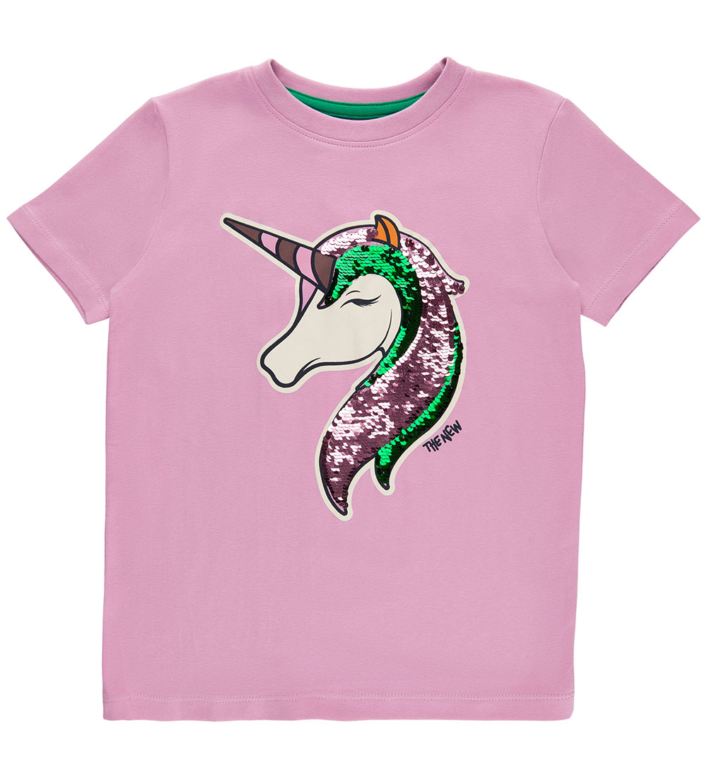 The New T-shirt - TnHindy - Pastel Lavender w. Unicorn/Paille