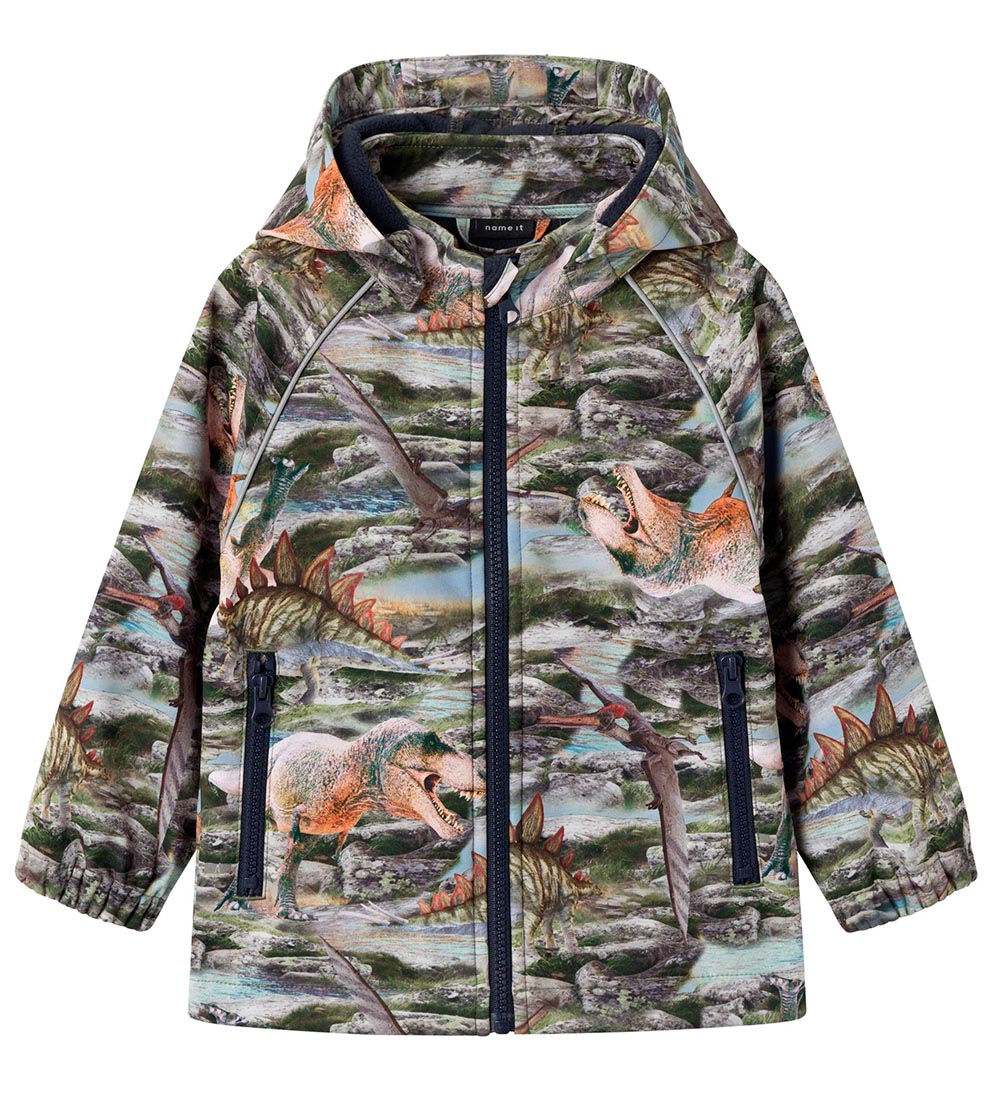 Name It Softshell Jacket w. Fleece - NmmAlfa - Thyme