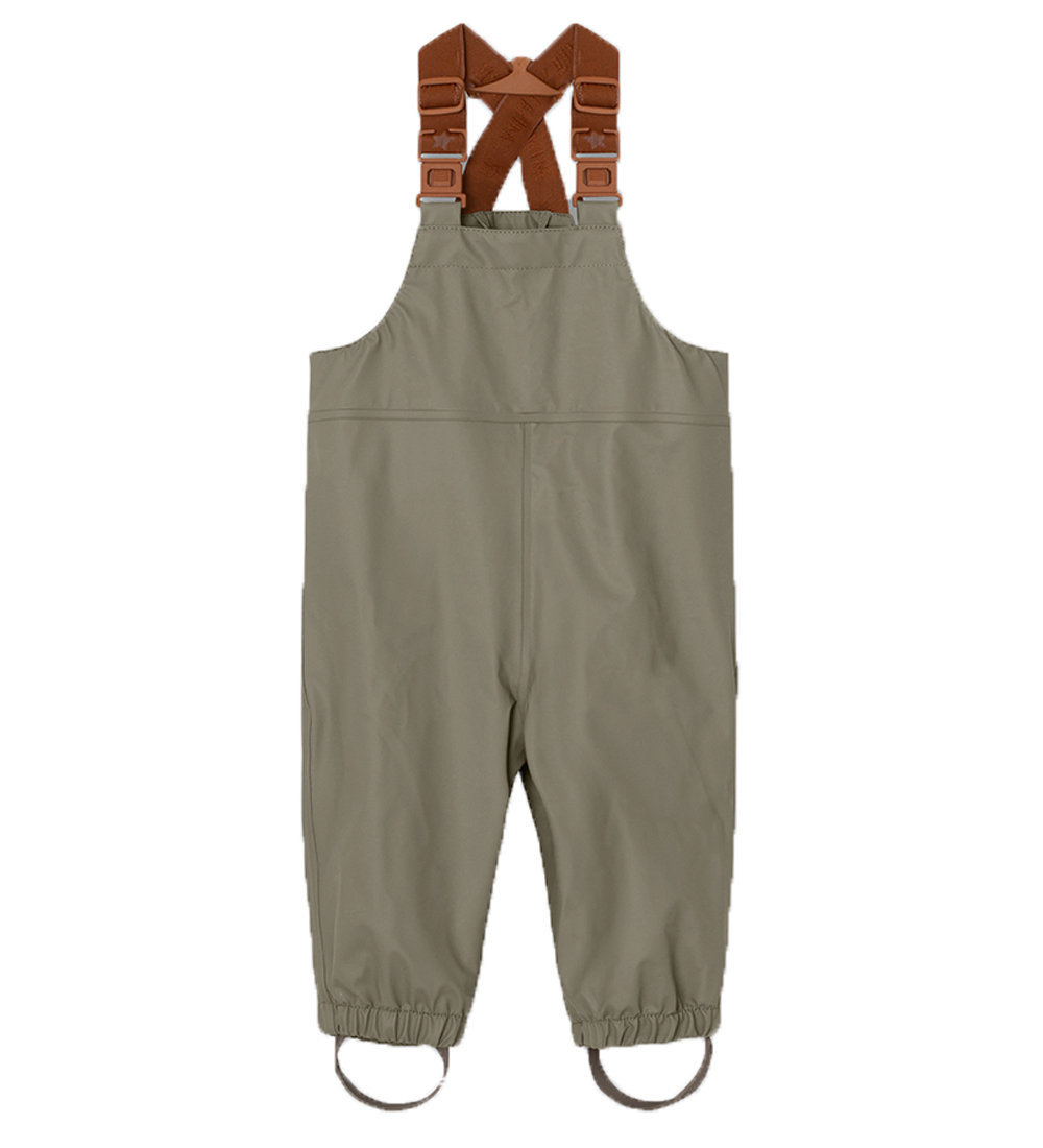 Mini A Ture Rain Pants w. Suspenders - PU - Rubi - Vert