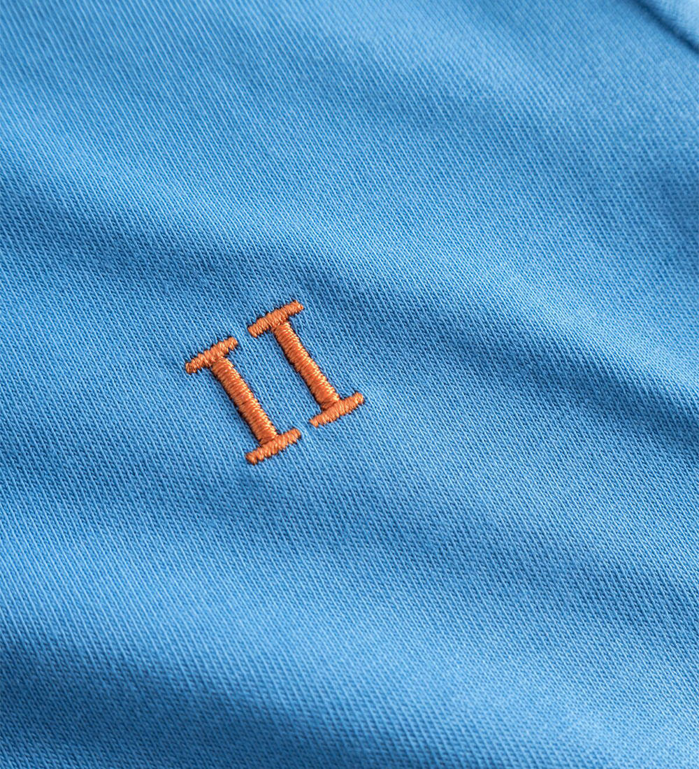Les Deux T-shirt - Nrregaard - Washed Denim Blue/Orange