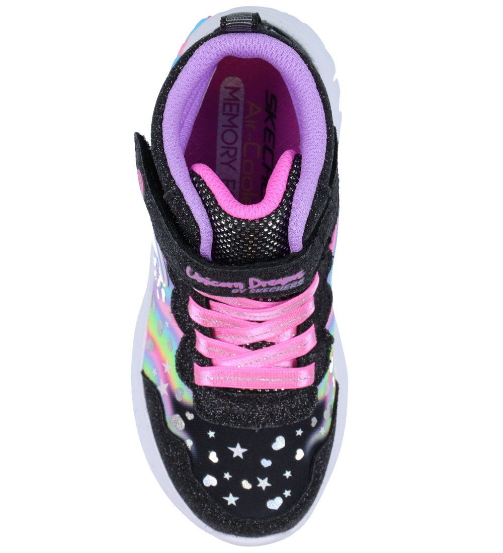 Skechers Boots w. Lights - Unicorn Dreams - Black/Multi