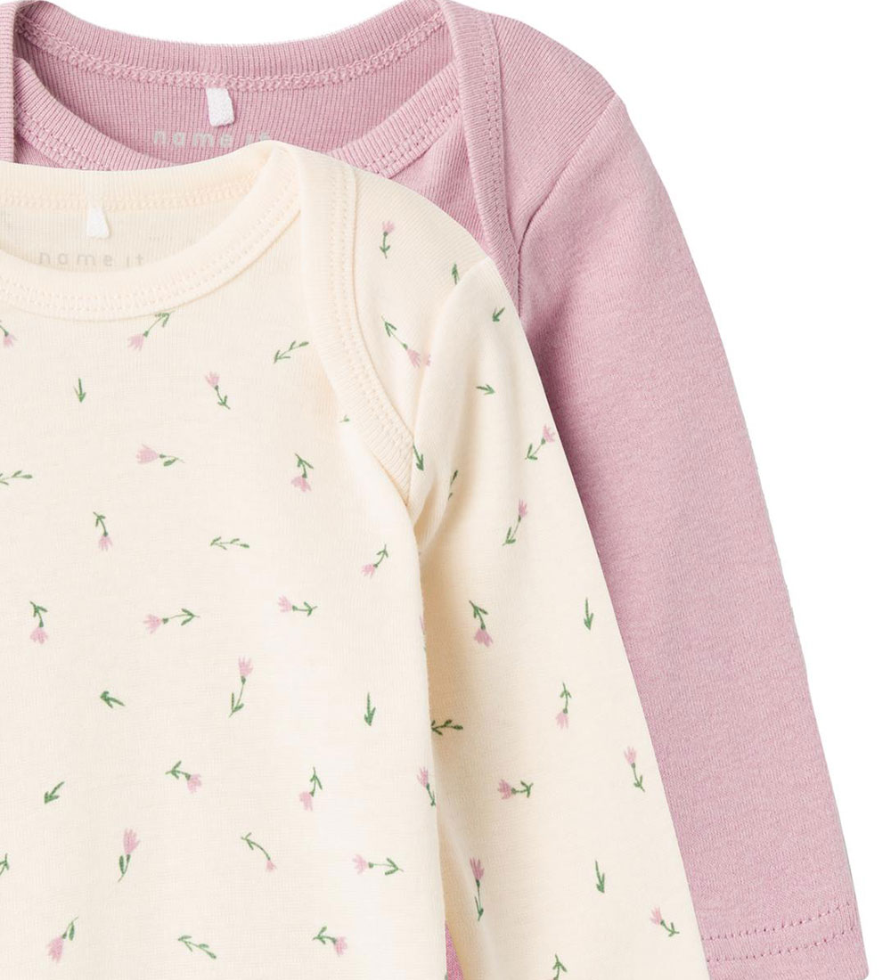 Name It Bodysuit l/s - NbfBody - 2-Pack - Buttercream