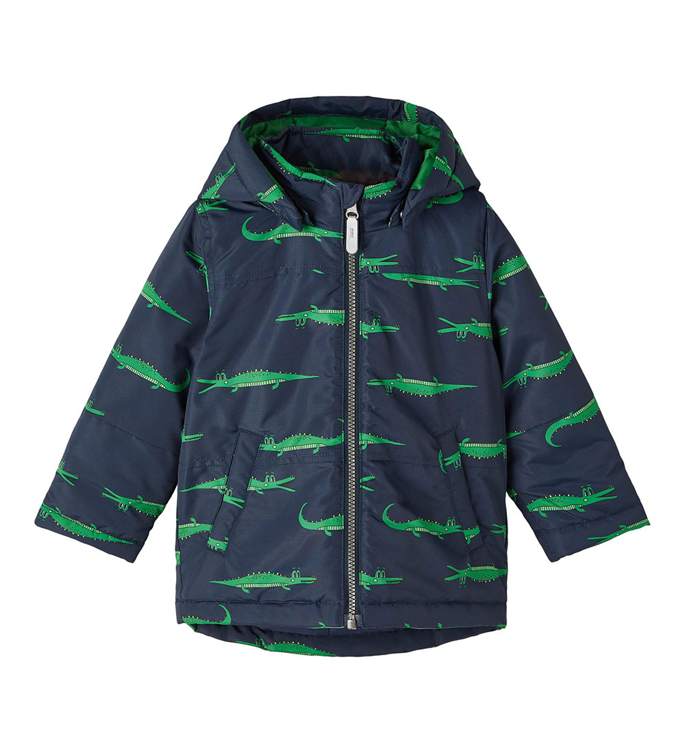 Name It Padded Jacket - Noos - NmmMax - Dark Sapphire w. Print