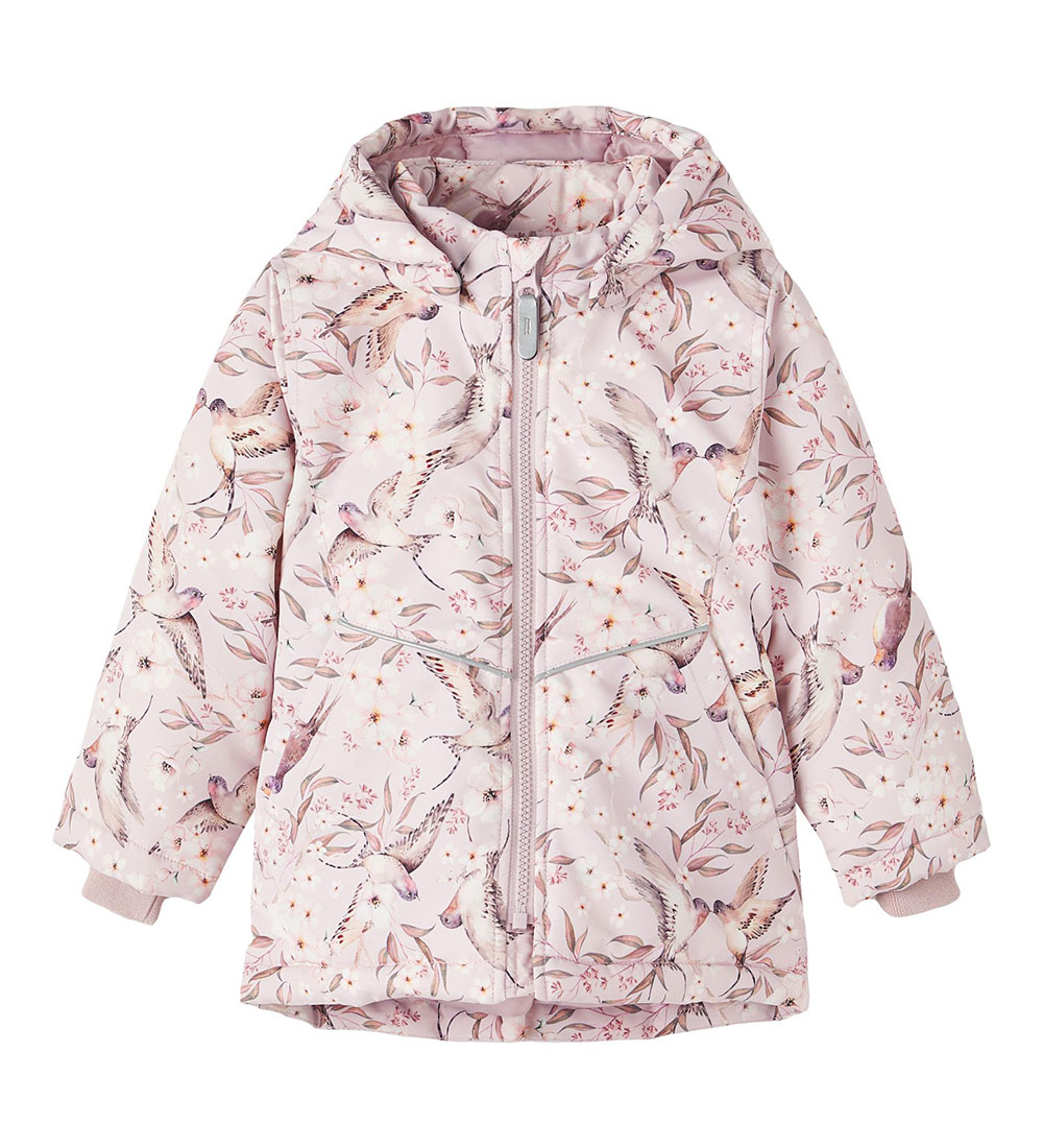 Name It Padded Jacket - NmfMaxi - Violet Ice w. Print