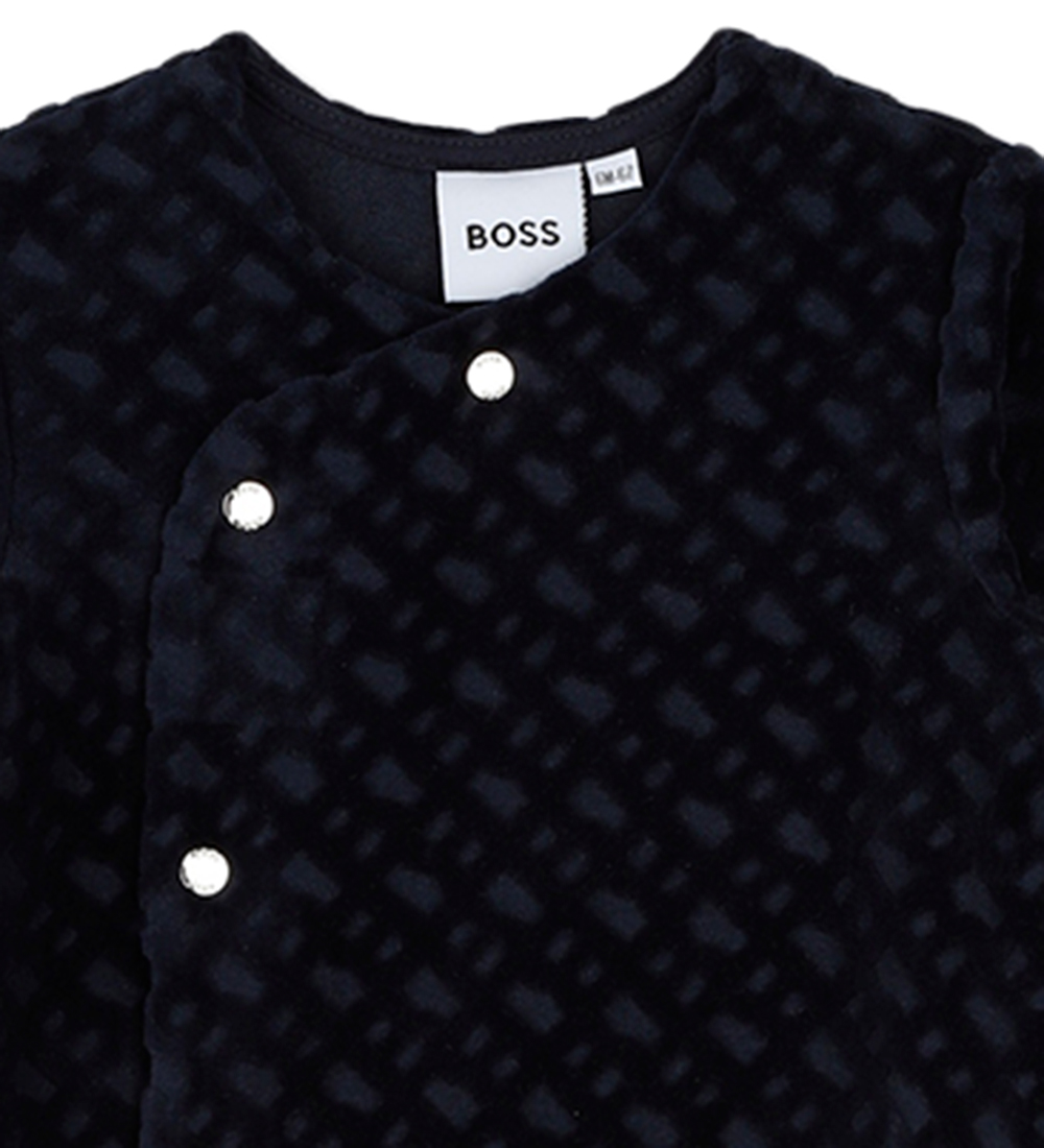BOSS Gift Box - Jumpsuit/Beanie - Velvet - Navy w. Pattern