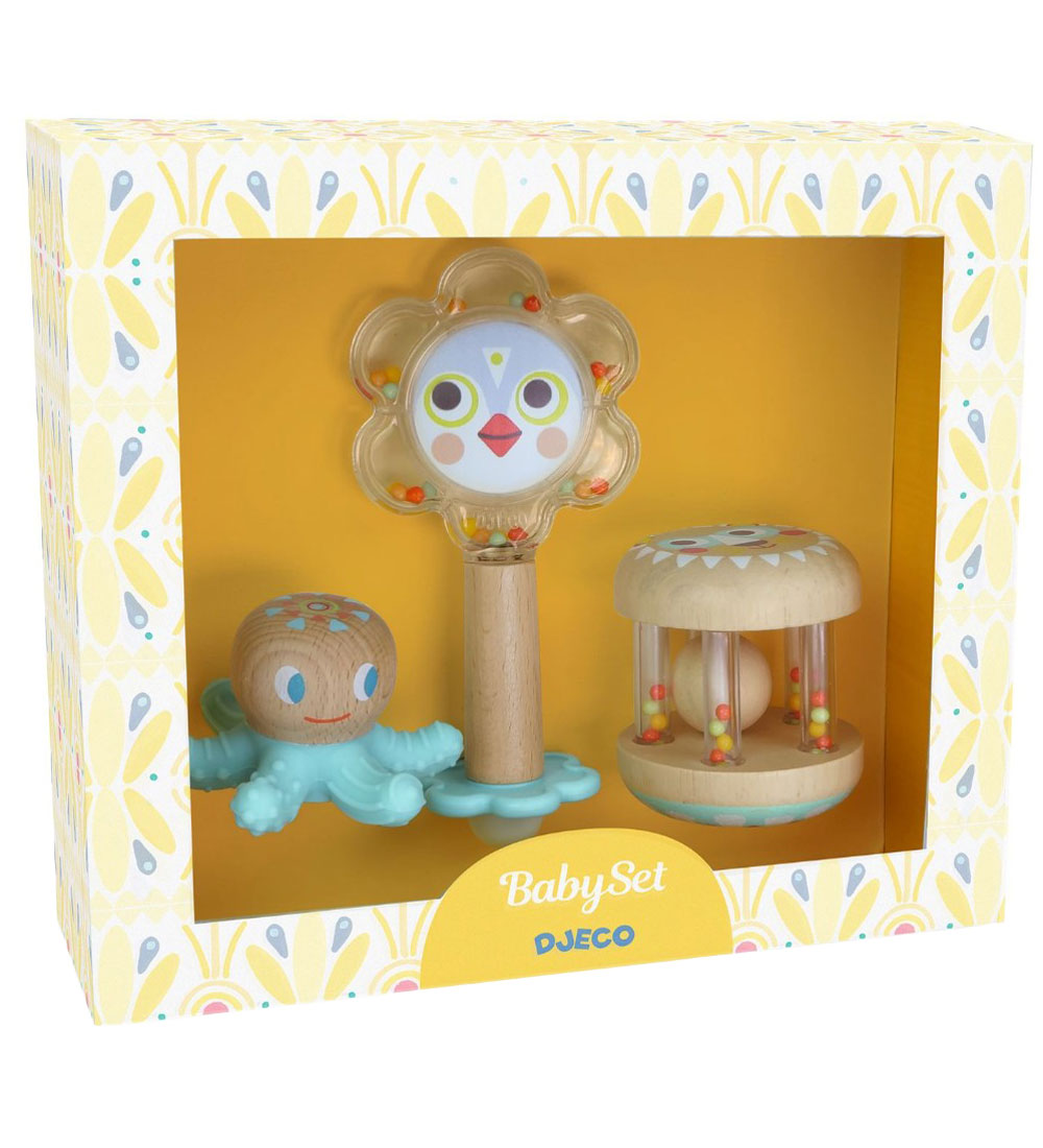 Ensemble hochet Djeco - Kit bébé - Bois