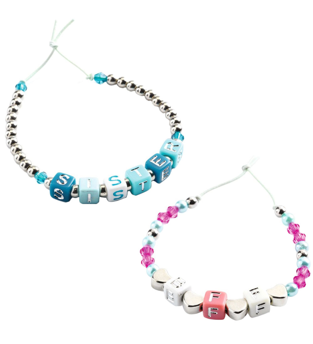 Djeco Beads - 1000 pcs - Alphabet - Silver