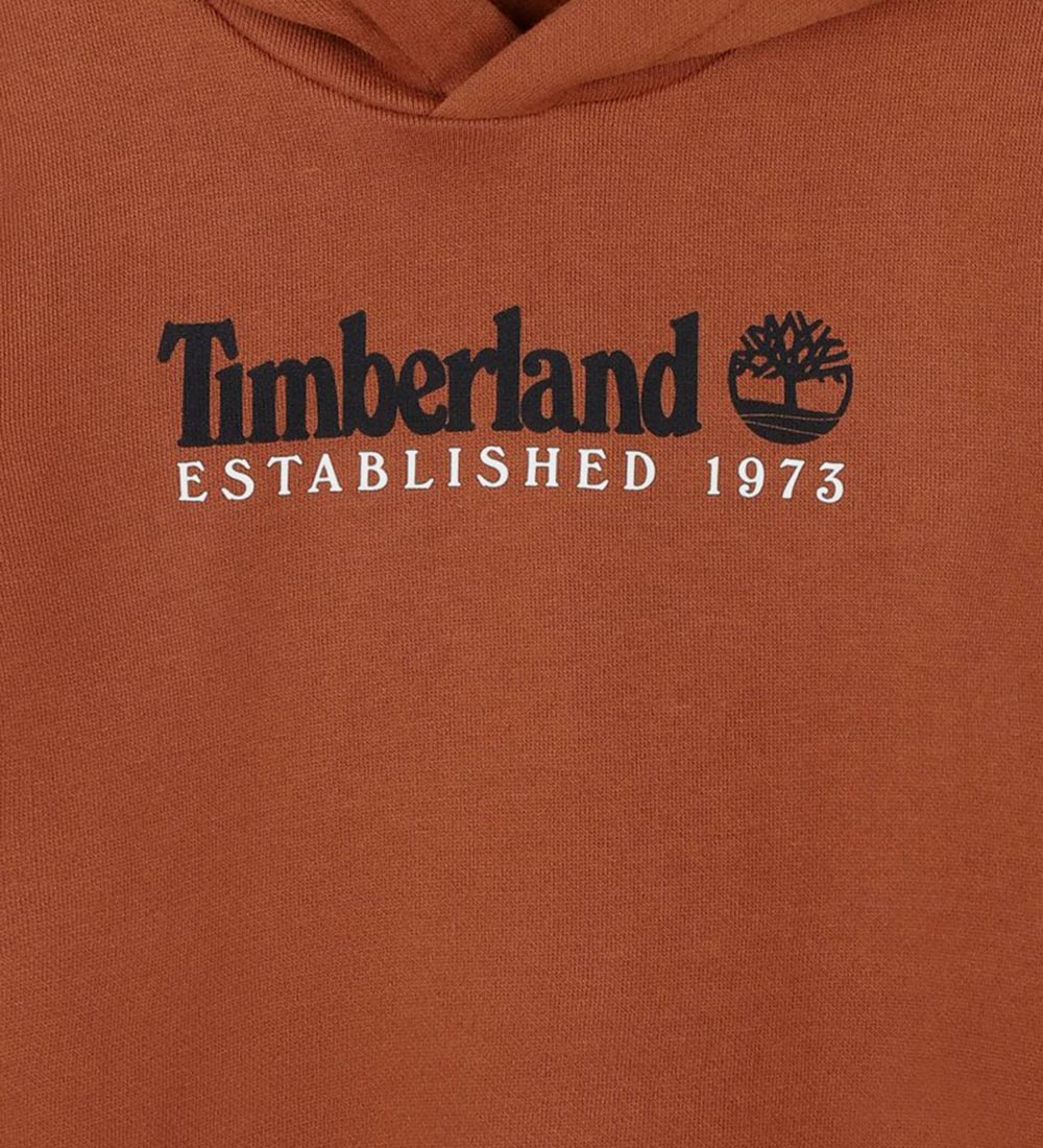 Timberland Hoodie - Dark Chocolate w. Print