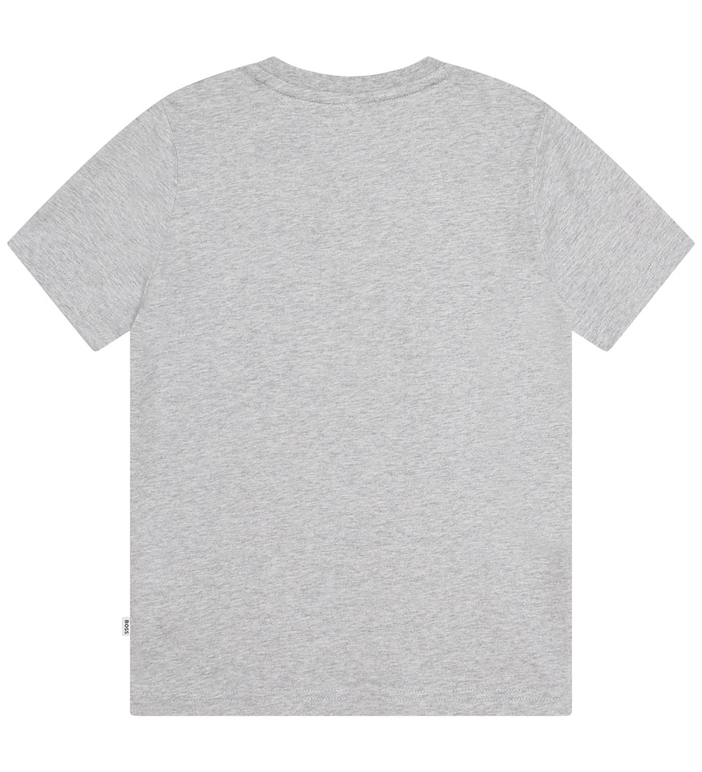 BOSS T-shirt - Grey Melange w. Print