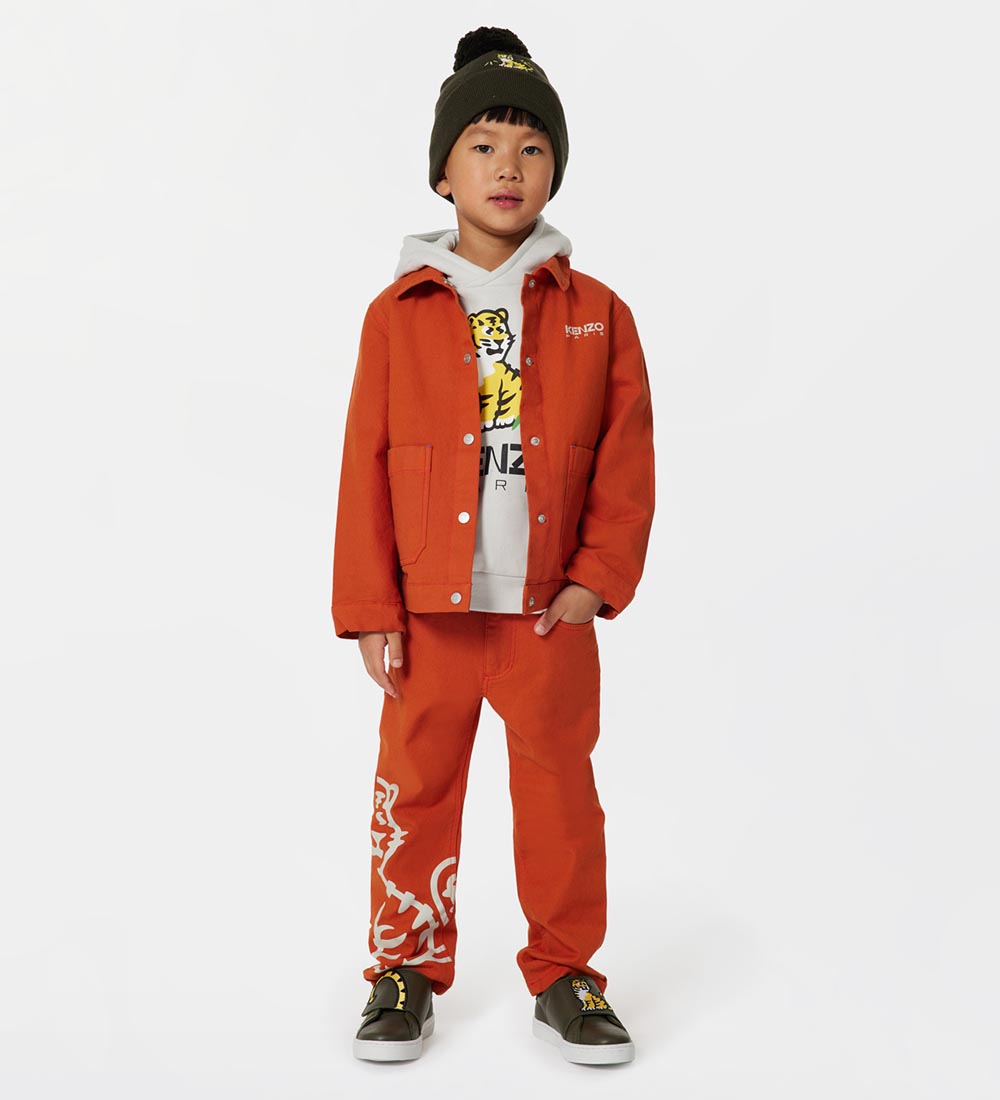 Kenzo Kapuzenpullover - Stone m. Tiger