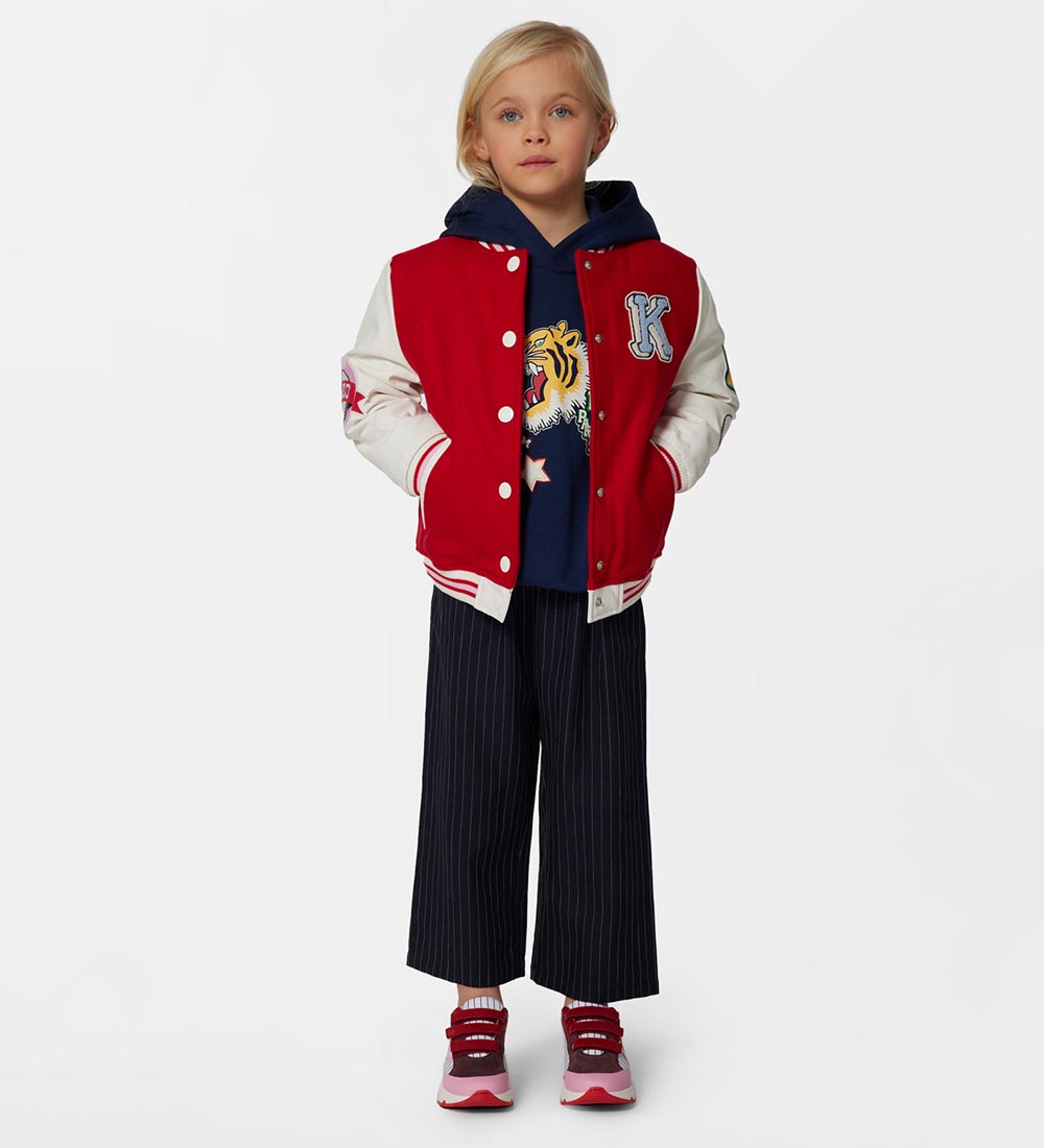 Kenzo Jas - Wol/Viscose - Felrood m. Tijger