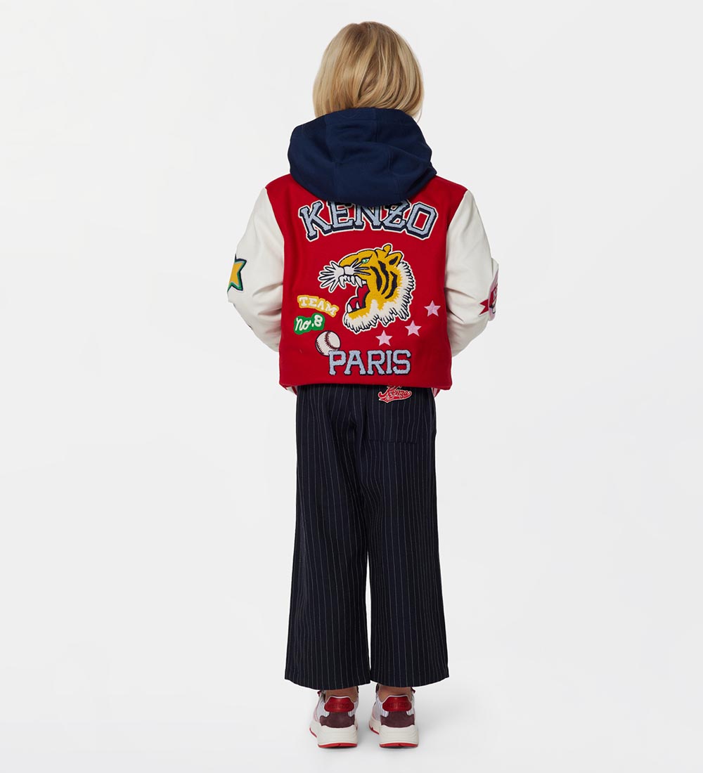 Kenzo Jas - Wol/Viscose - Felrood m. Tijger