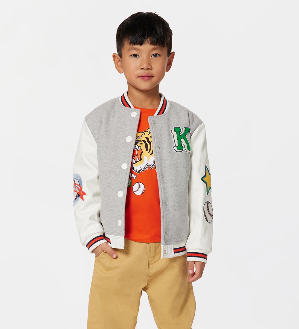 Kenzo Jacket - Wool/Viscose - Light Chine w. Tiger