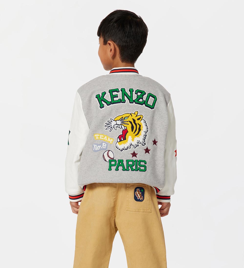 Kenzo Jacket - Wool/Viscose - Light Chine w. Tiger