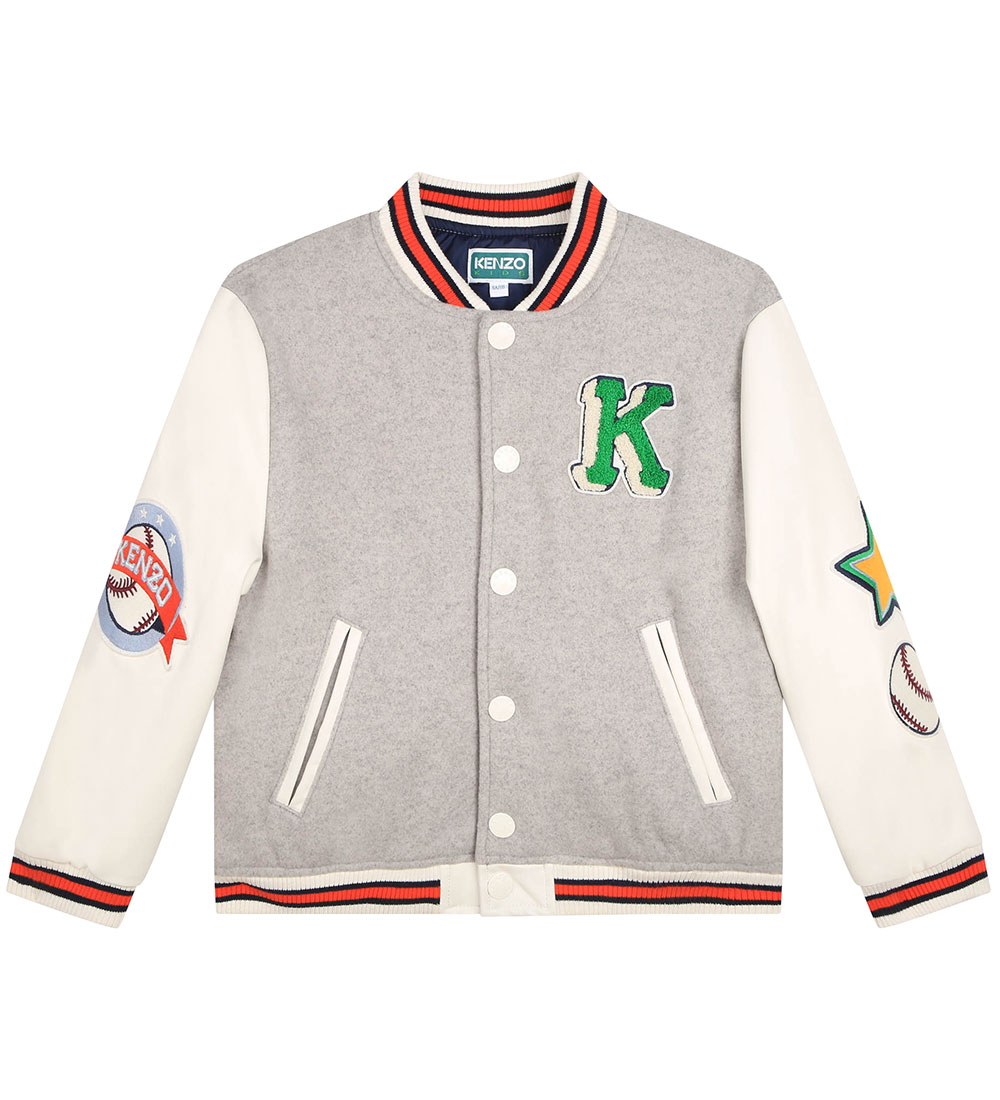 Kenzo Jacket - Wool/Viscose - Light Chine w. Tiger