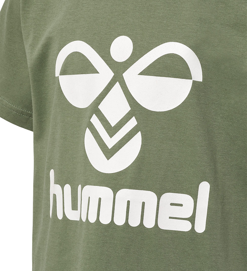 Hummel T-shirt - hmlTres - Oil Green