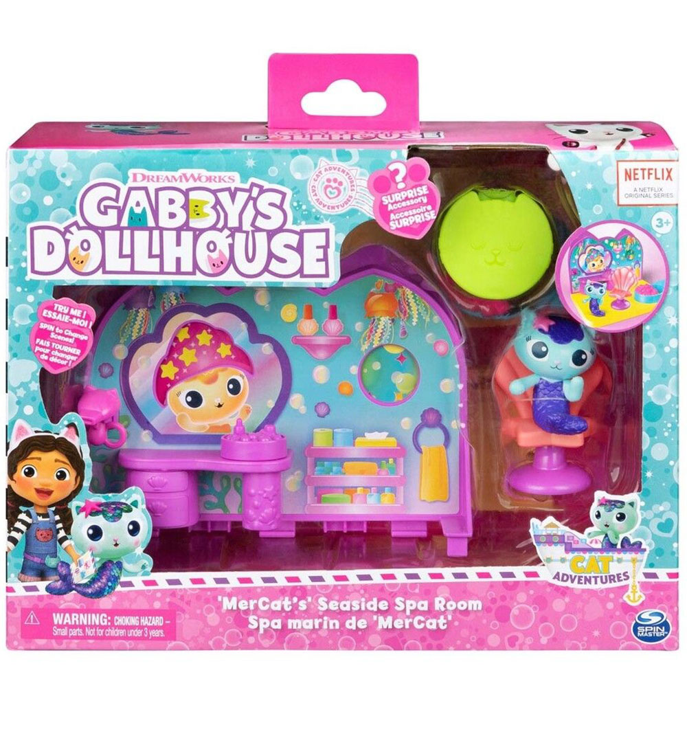 Gabby's Dollhouse Sett - 6 Partar - MerCat's Seaside Spa herberg