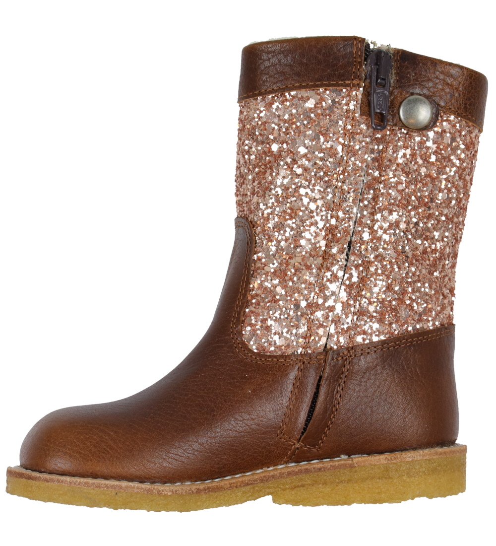 Angulus Winter Boots - Tex - Cognac/Maple Glitter