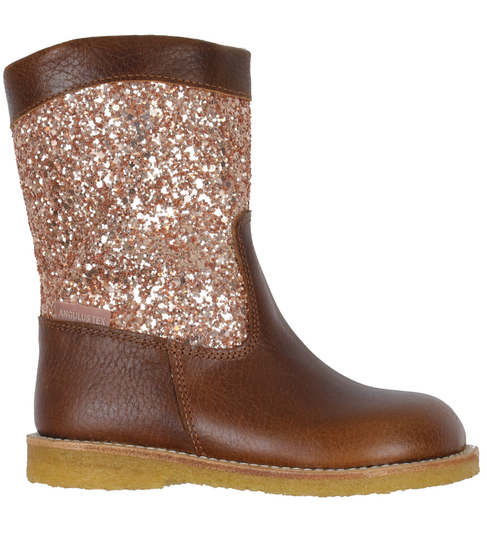 Angulus Winter Boots - Tex - Cognac/Maple Glitter