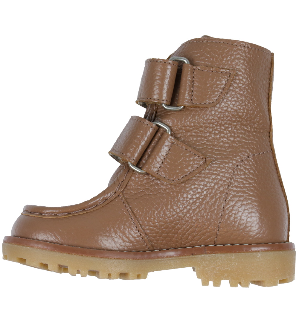 Angulus Boots - Mid-Cut - Nougat w. Lining/Velcro