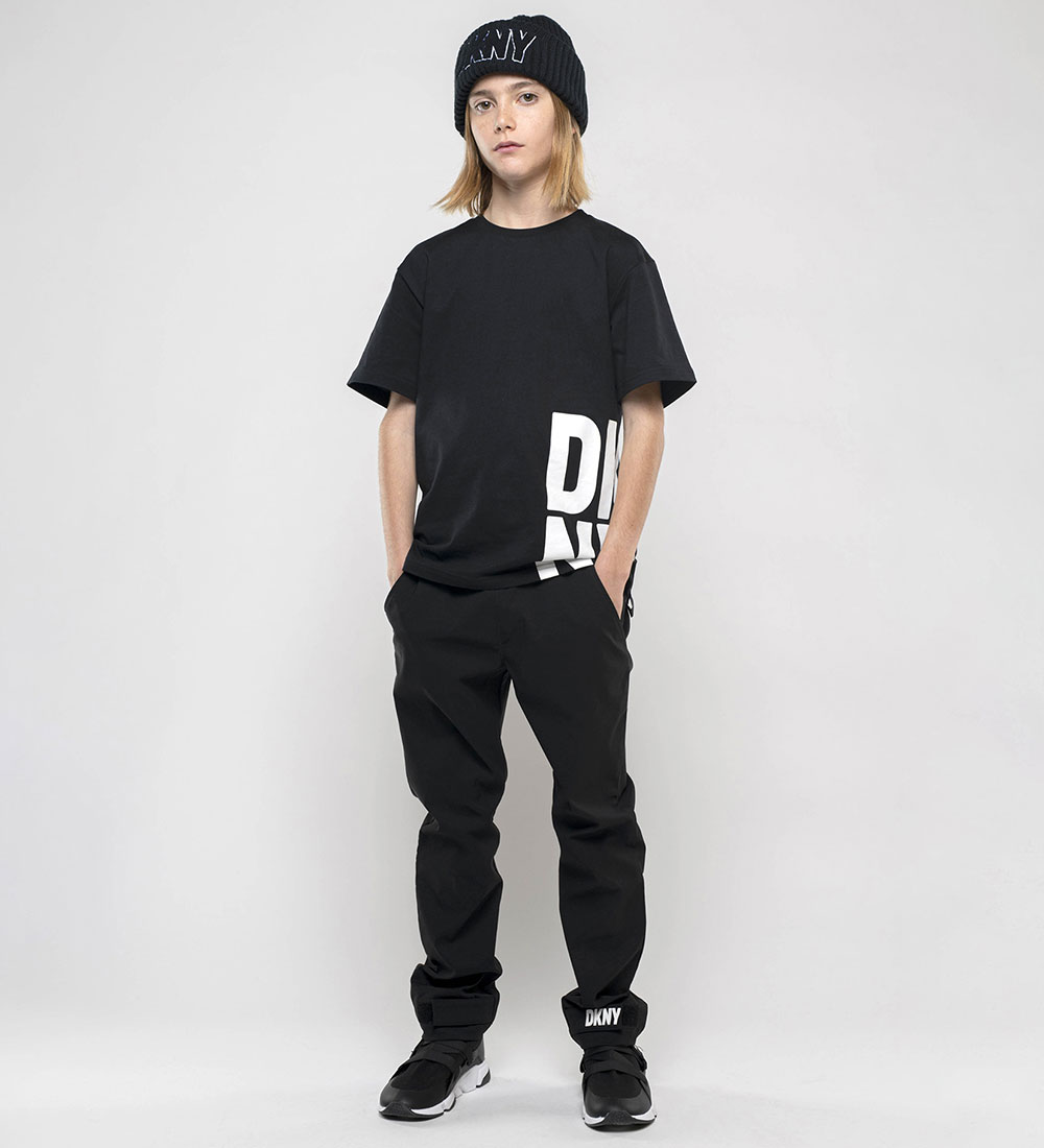 DKNY Muts - Gebreid - Zwart m. Badstof