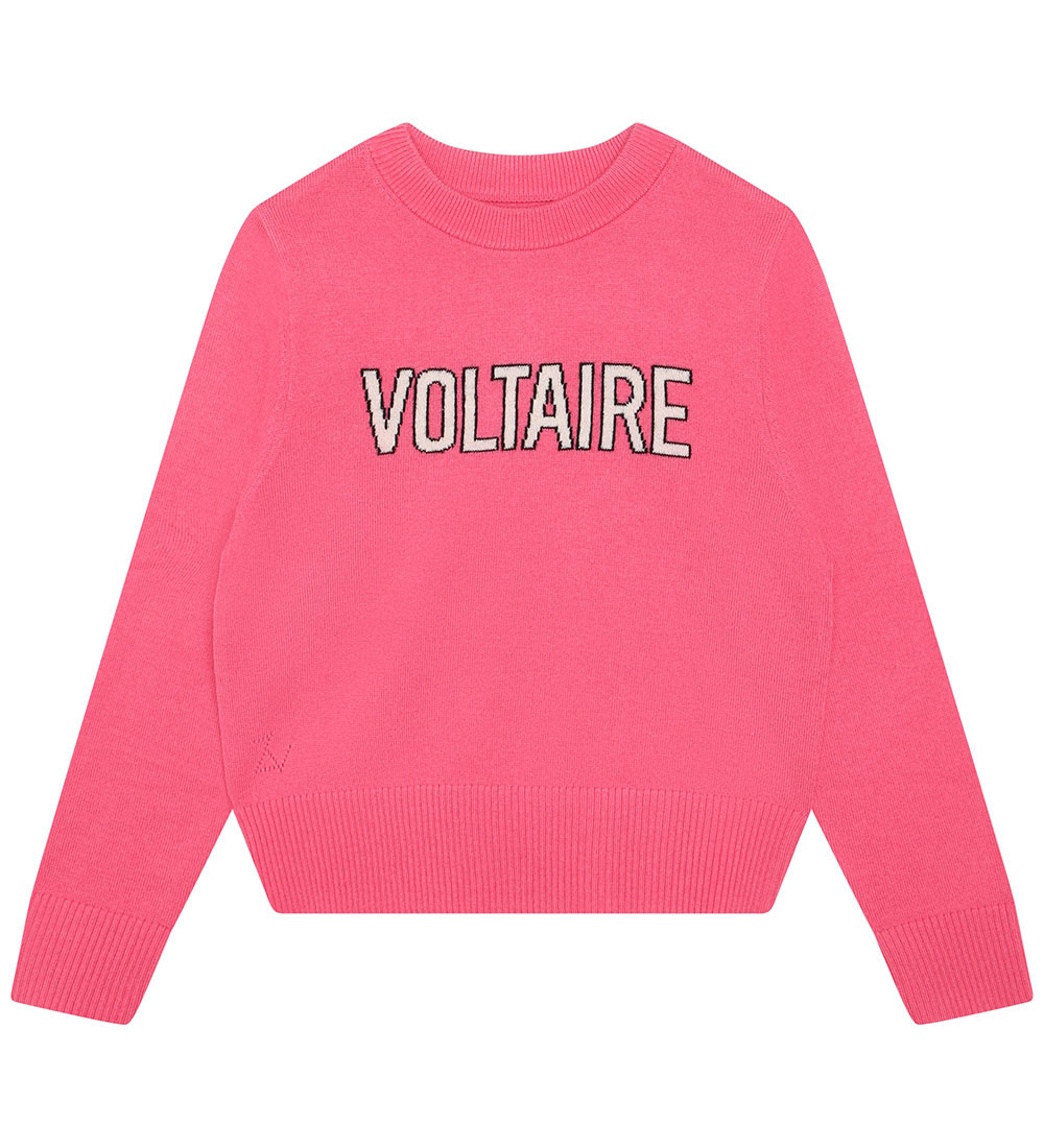 Zadig & Voltaire Blouse - Wool - Raspberry w. Text