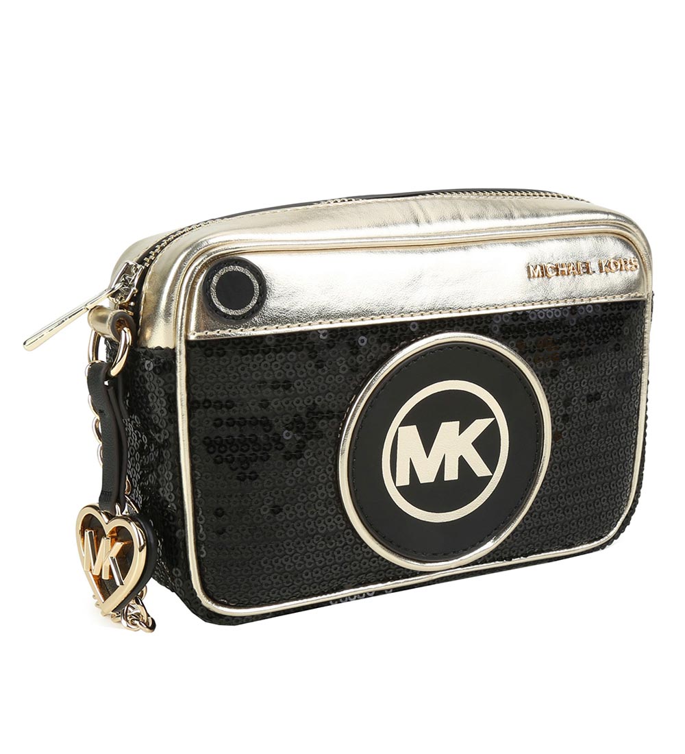 Michael Kors Shoulder Bag - Black w. Sequins/Gold