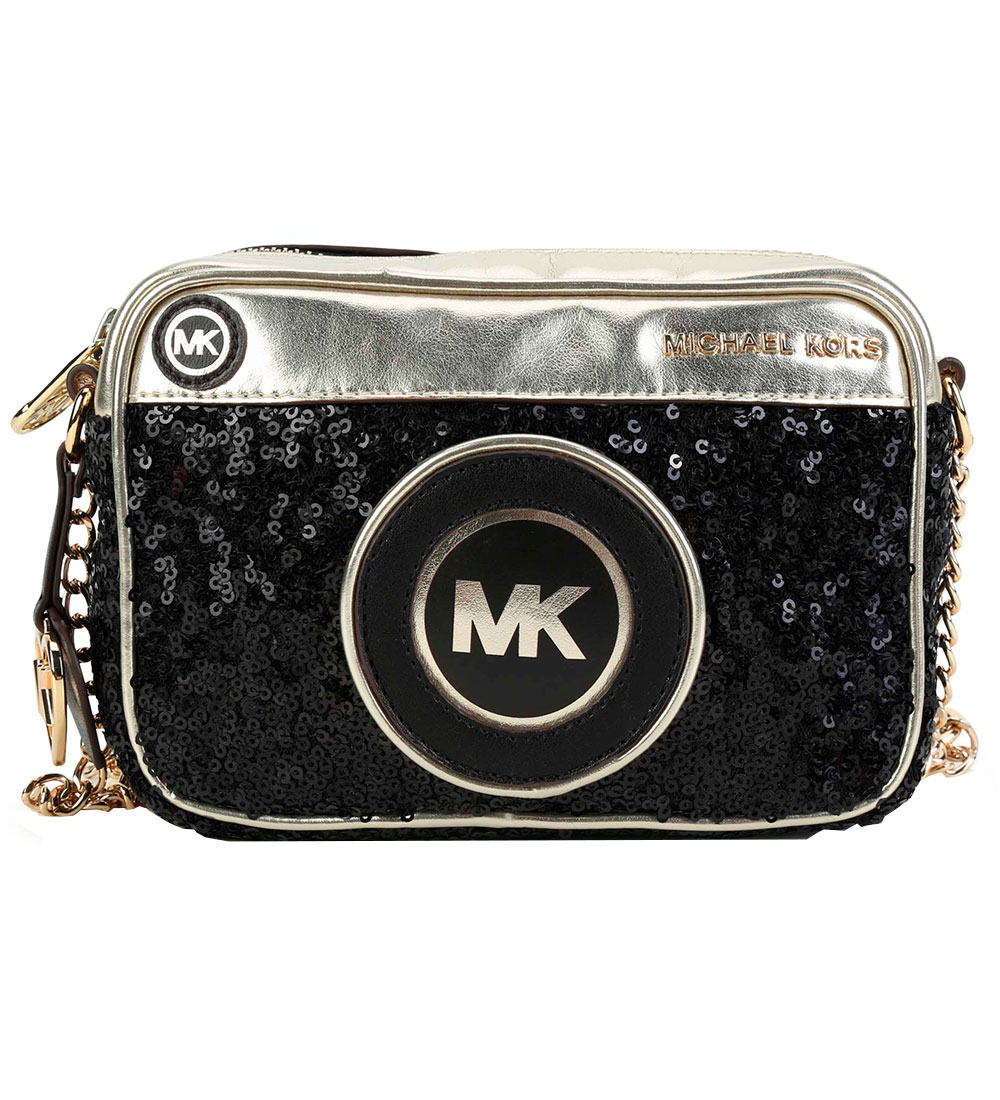 Michael Kors Shoulder Bag - Black w. Sequins/Gold