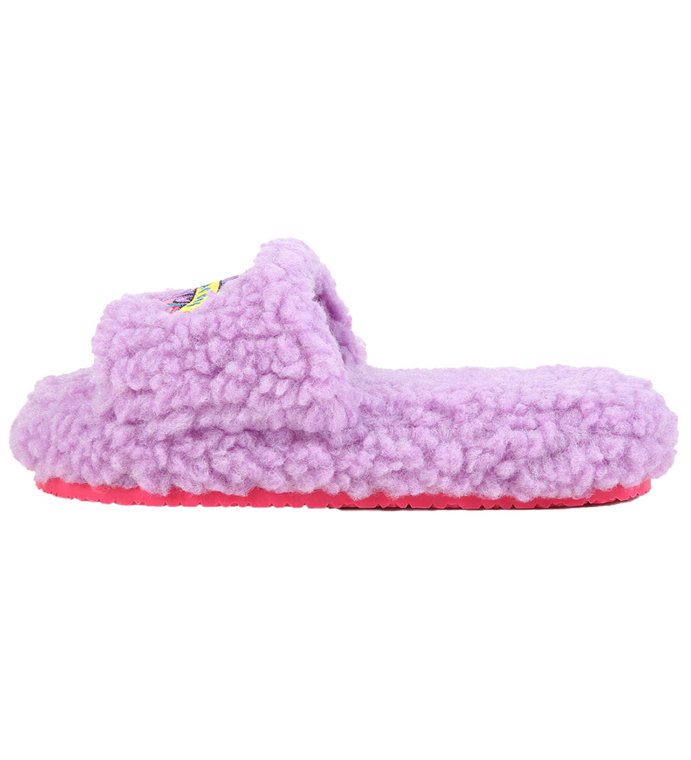 Little Marc Jacobs Flip Flops - Violet w. Teddy Fleece/Patches