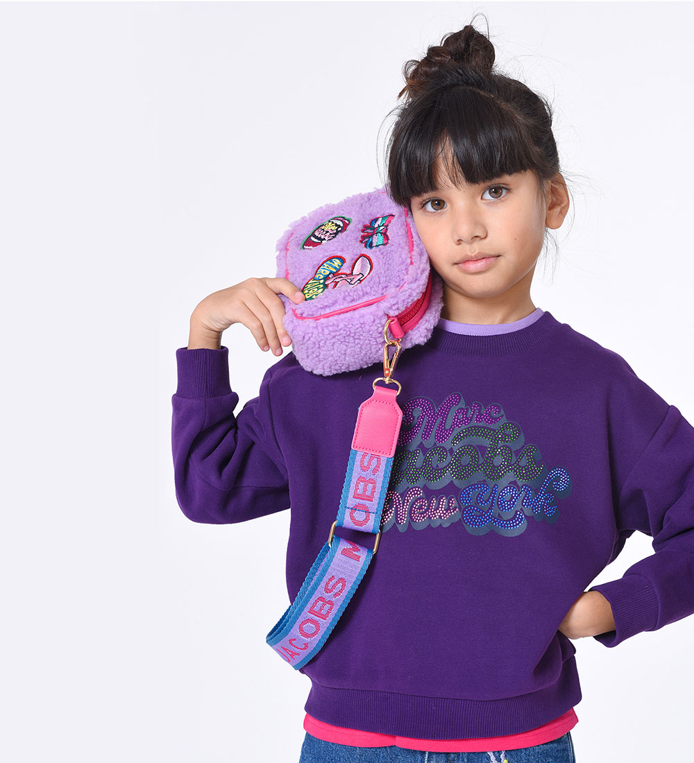 Little Marc Jacobs Shoulder Bag - Violet w. Teddy Fleece/Patches