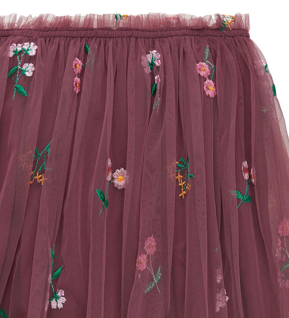 The New Tulle Skirt - TnHabianna - Rose Brown w. Flowers