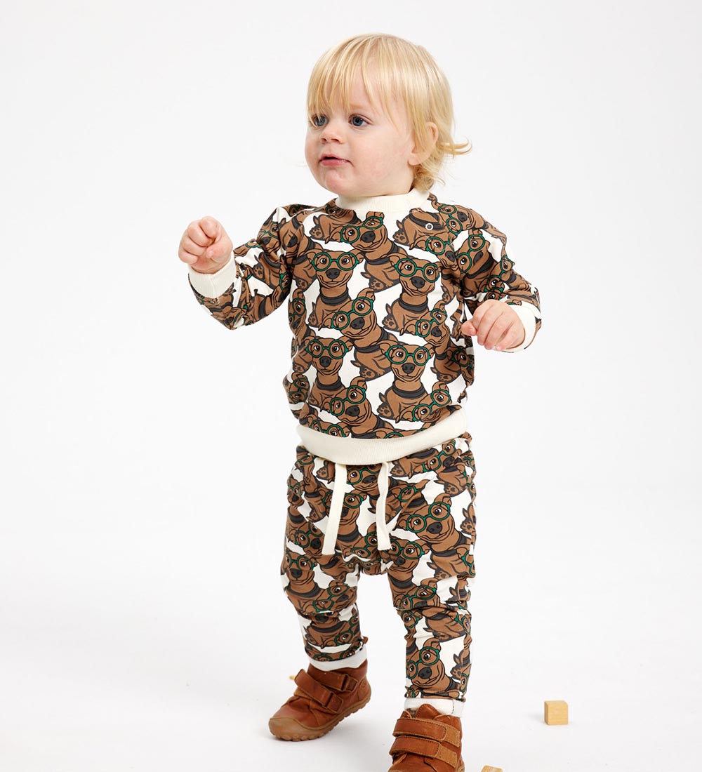 The New Siblings Sweatpants - TnsHergo - White Swan w. Dogs