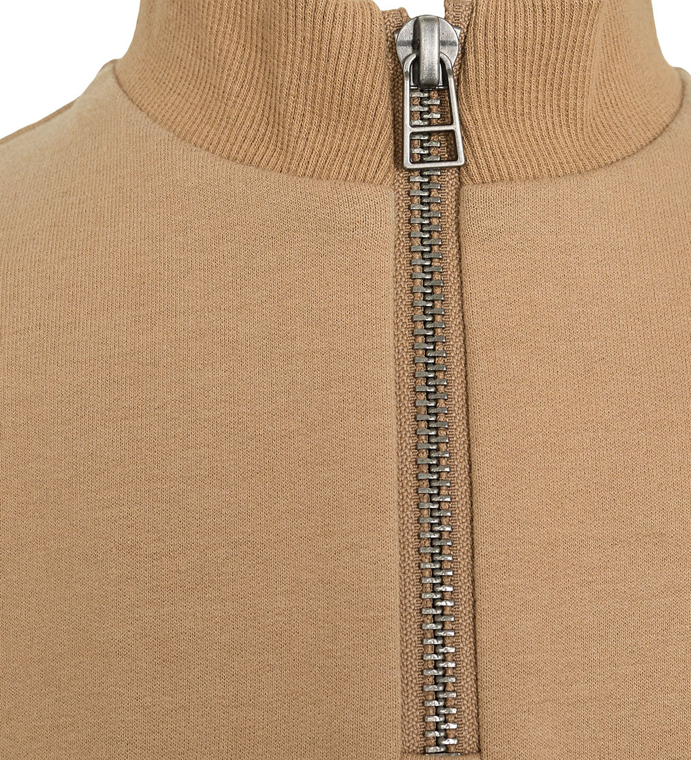 Schnoor Sweatshirt w. Zipper - Dallas - Camel