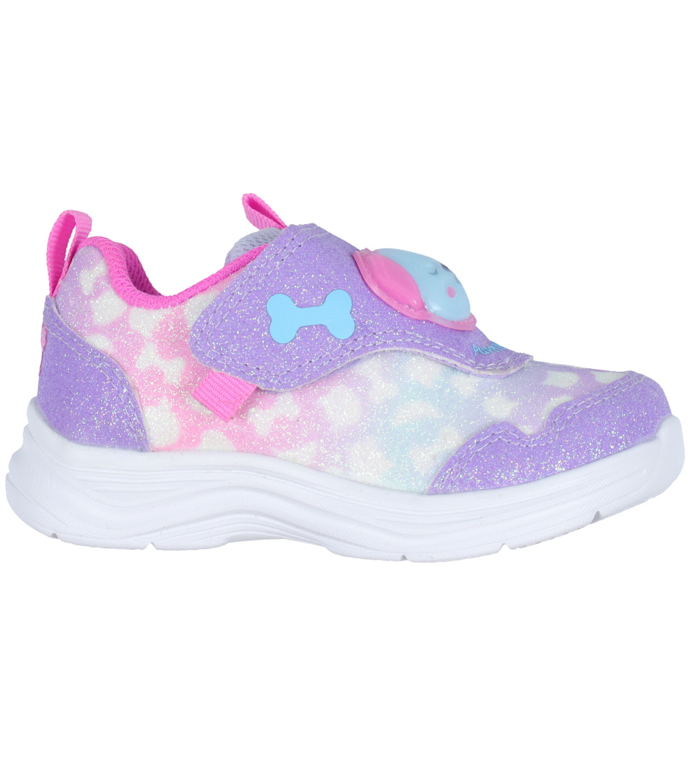 Skechers w. Light/Sound - Glitter Kicks - Lavender Hot