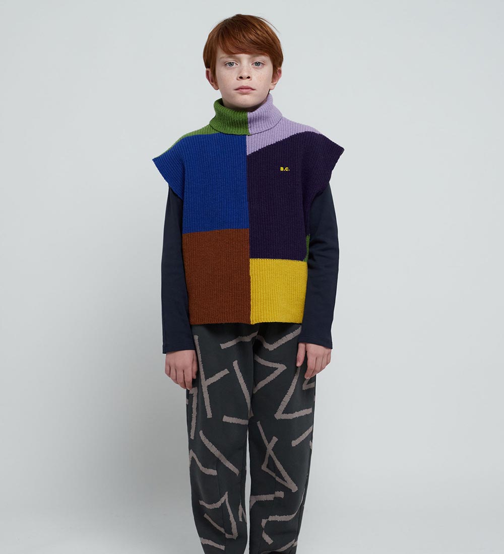 Bobo Choses Waistcoat - Wool/Polyamide - Intarsia - Multicolour
