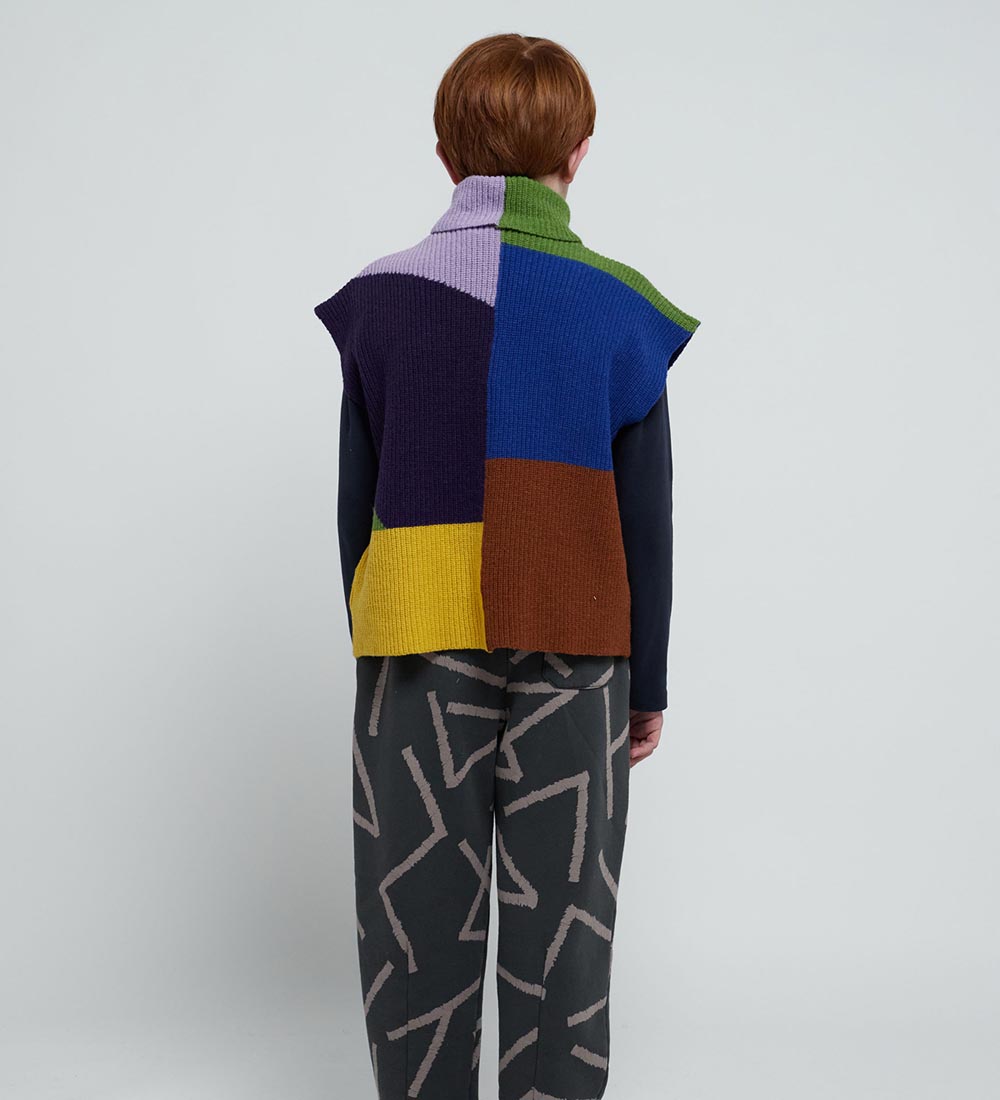 Bobo Choses Waistcoat - Wool/Polyamide - Intarsia - Multicolour